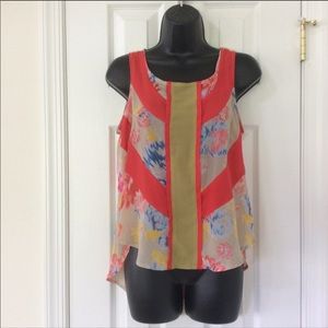 Margo & Sebastian Multicolor Floral Tank